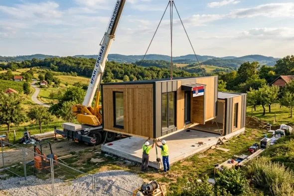 Moderna modularna kuća prefabrikovana gradnja