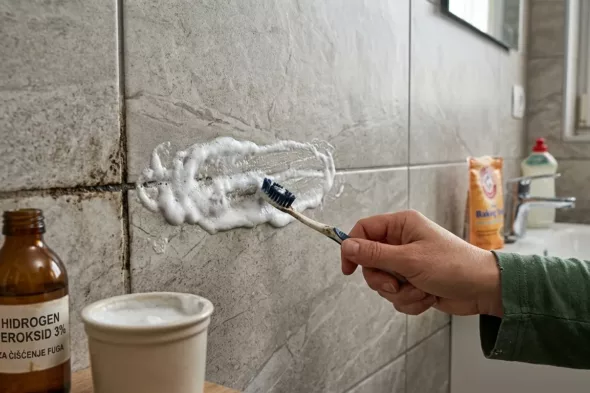 Prirodno čišćenje fuga u kupatilu