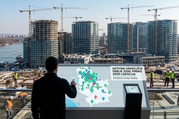 Interaktivna mapa gradilišta u Srbiji