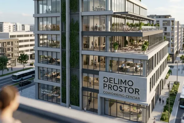 Moderan coworking prostor sa terasom