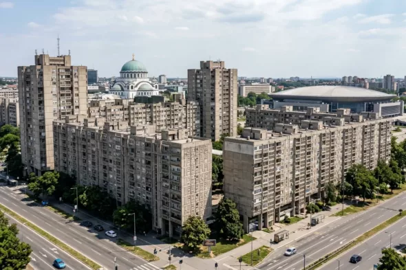 Panorama centralnih blokova Novog Beograda