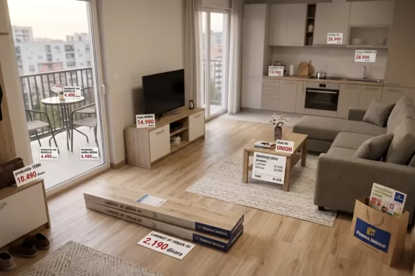 Moderno opremanje stana 45m2 Forma Ideale