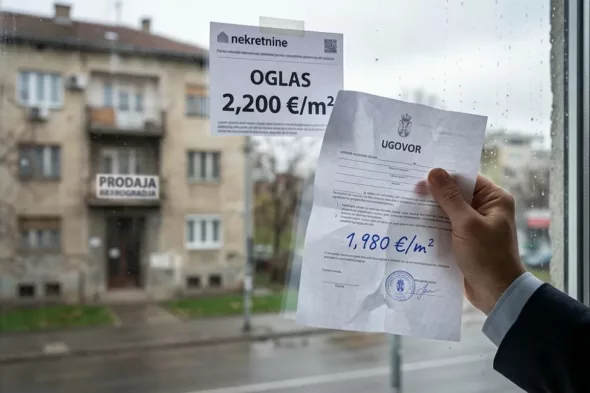 Razlika između oglašenih i realizovanih cena nekretnina