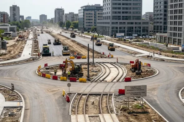 Novi bulevar i kružni tok Beograd