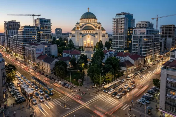 Panorama Vračara i urbana gradnja Beograd