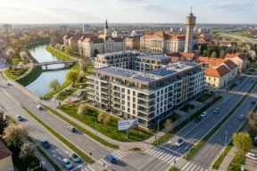 Zrenjanin panorama grada na reci Begej