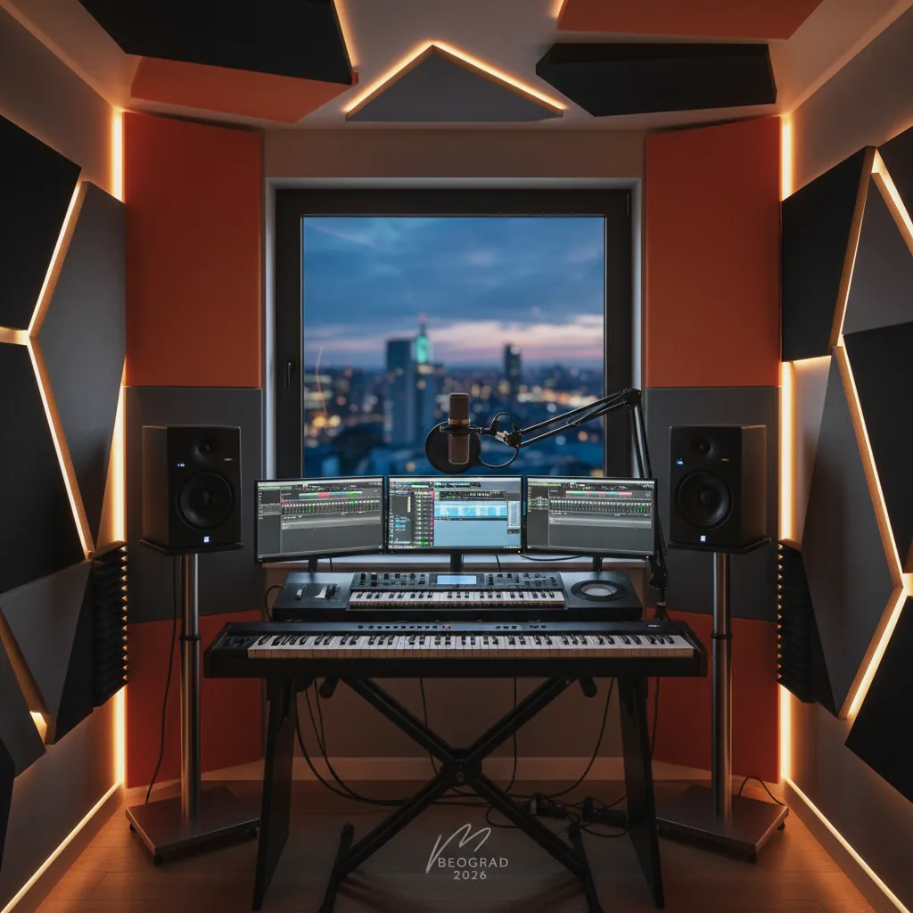 Moderan kućni muzički studio u Beogradu
