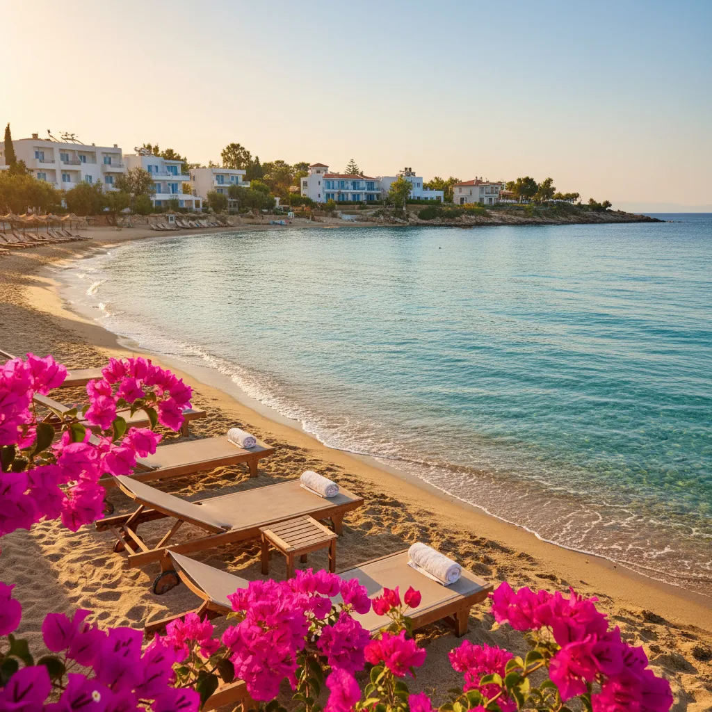 Pefkohori plaža u maju bez gužve