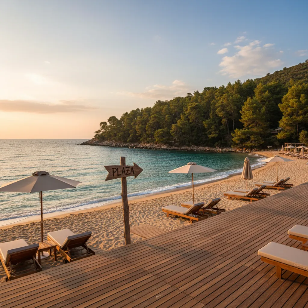Plaža na Tasosu tokom letovanja